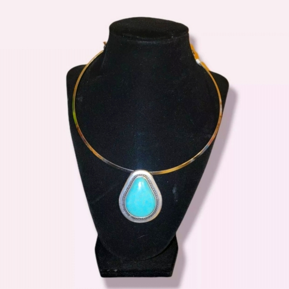 Faux Turquoise Necklace